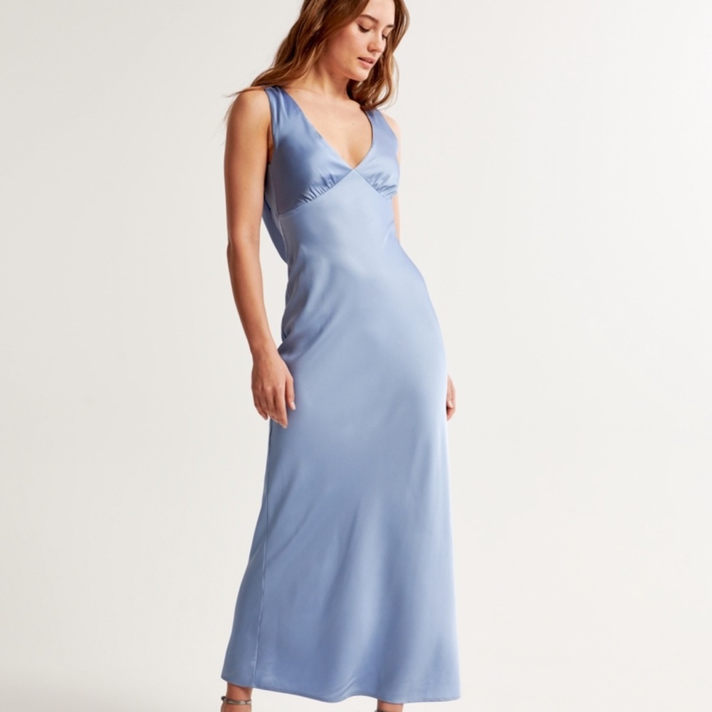 Abercrombie & Fitch Plunge Cowl Back Maxi Dress